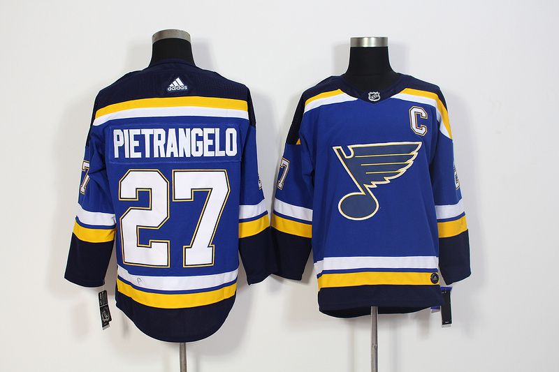 Men St. Louis Blues 27 Pietrangelo Blue Hockey Stitched Adidas NHL Jerseys